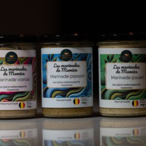 Coffret 3 marinades Mamiza artisanales africaines – Terre et Saveurs Belgique